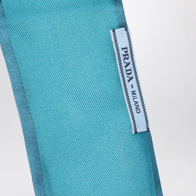 ボレロ・ショール Prada Turquoise ribbon in silk twill Turquoise Printed silk twill halter top | PRADA