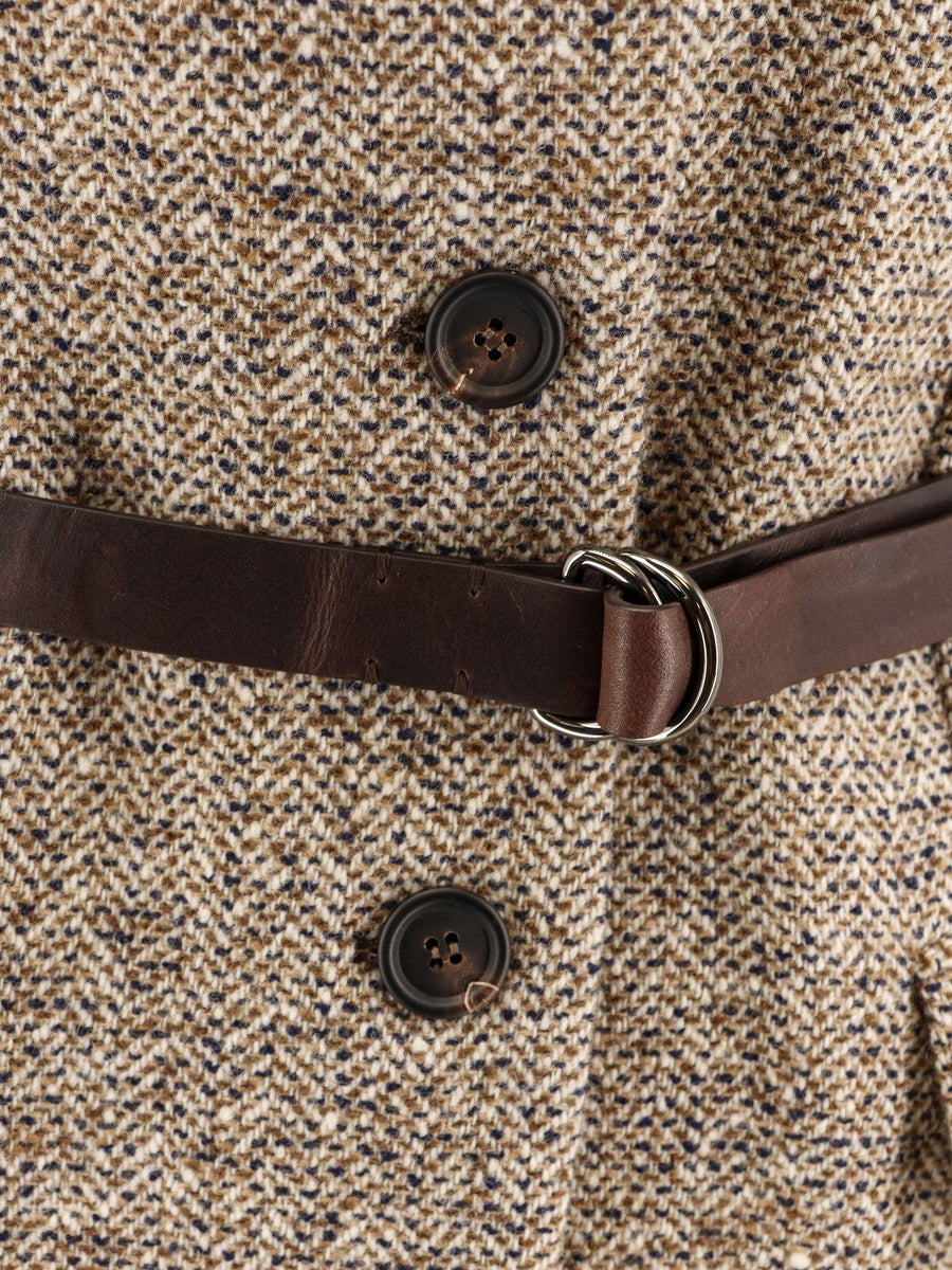 ベスト・ジレ Brunello Cucinelli Wool Blend Vest With Leather Belt Wool blend vest with leather belt BRUNELLO CUCINELLI