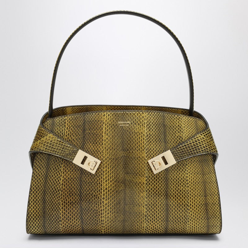 Ferragamo Hug Soft M Bag In Ginger/Dark Brown – Fashdes