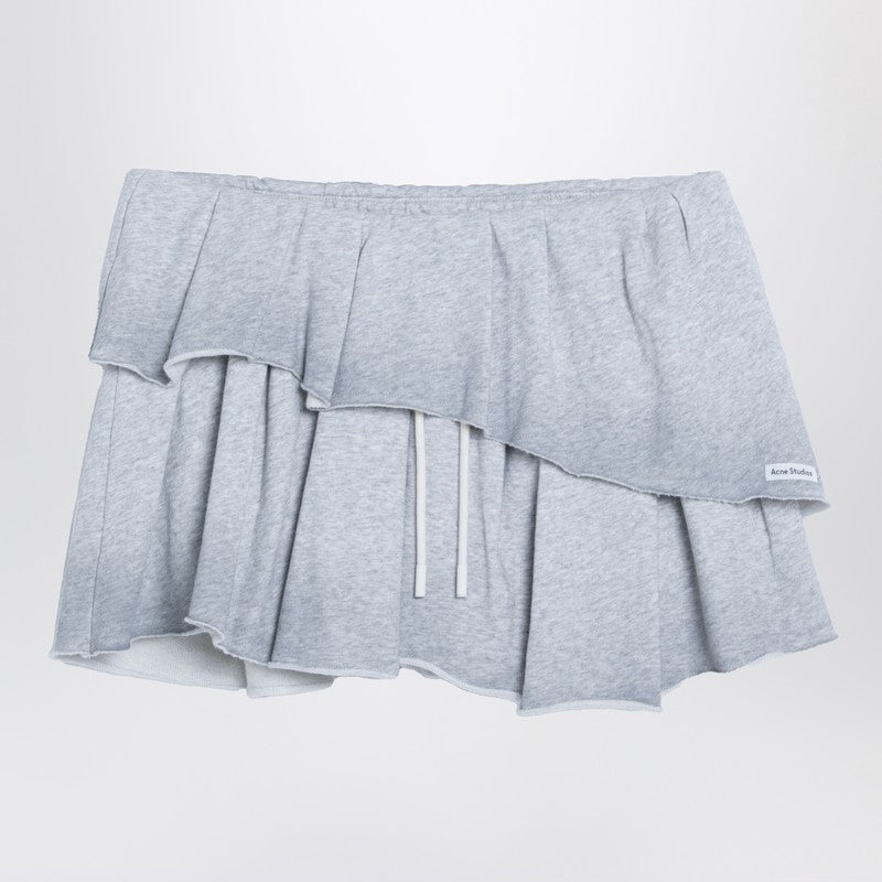 ミニスカート Acne Studios Grey Fleece Ruffle Mini Skirt Acne Studios Grey Fleece Ruffle Mini Skirt – Fashdes