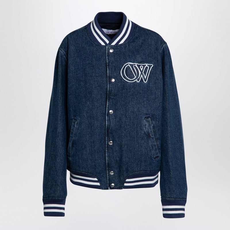 Off-White™ブルーデニムボンバージャケット – Fashdes