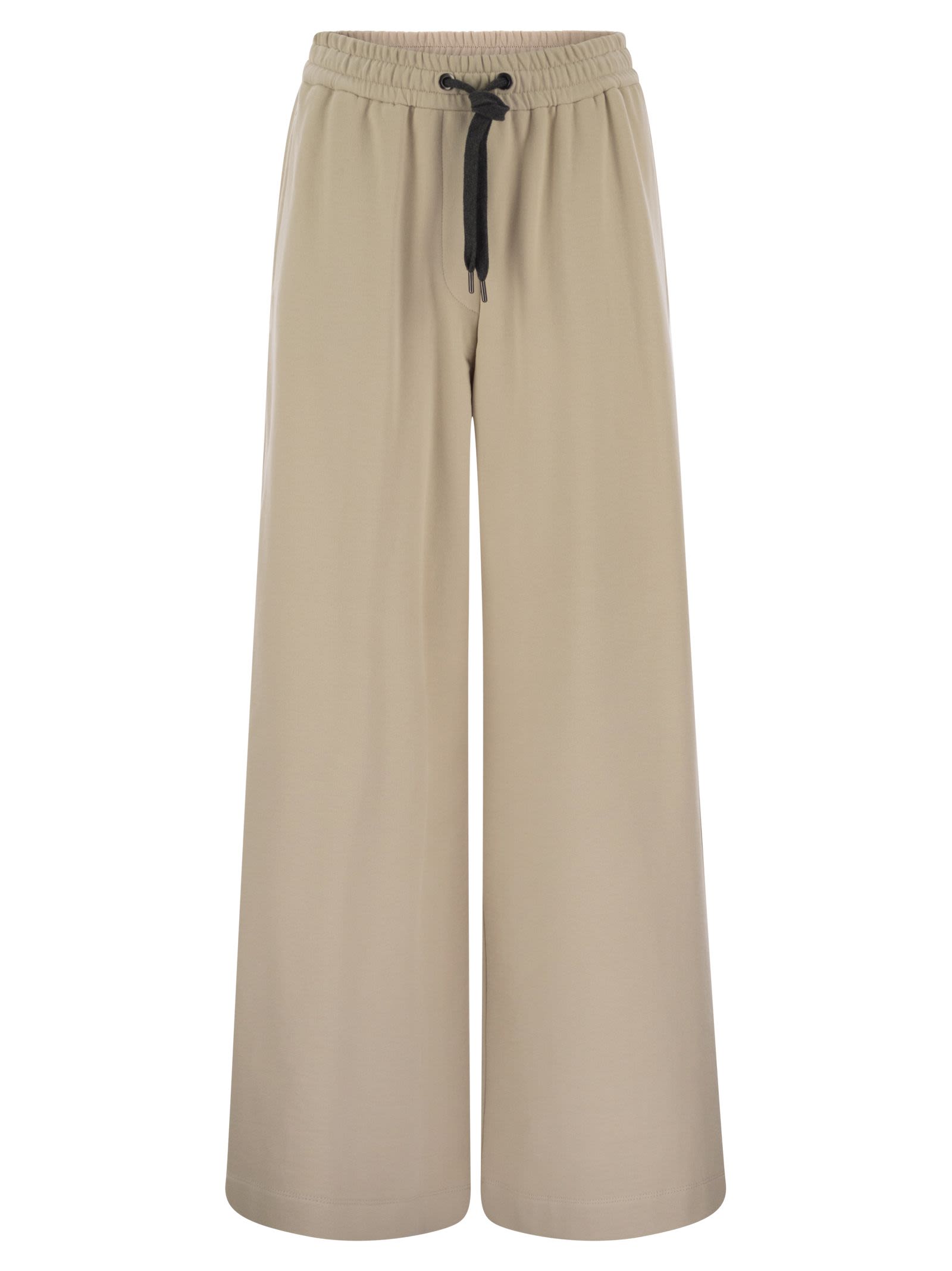 パンツ BRUNELLO CUCINELLI Track trousers in cotton fleece Smooth Brunello Cucinelli Track Trousers In Cotton Fleece Smooth